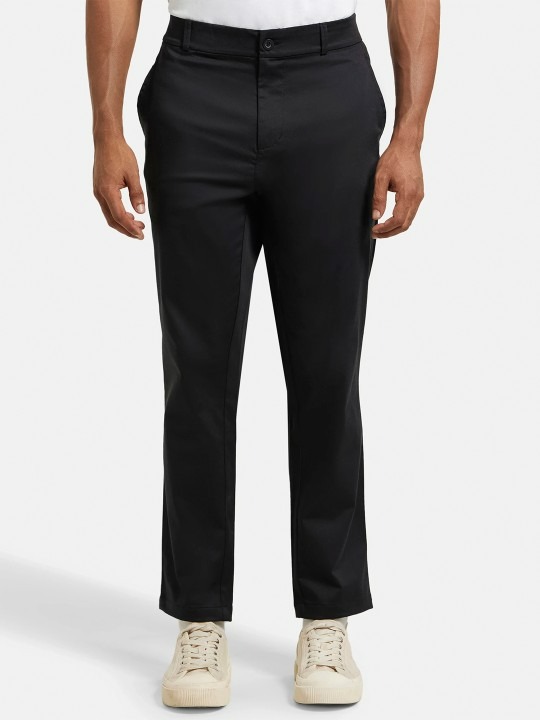 Super Combed Cotton Rich Woven Fabric Slim Fit All Day Pants-IM26