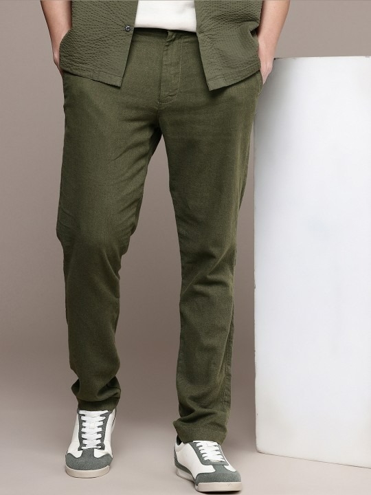 Men Slim Fit Chinos Trousers