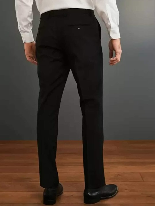Men Relaxed Easy Wash Formal Trousers