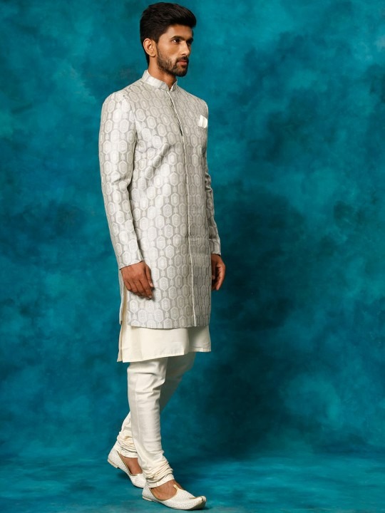 Embroidered Indo Western Sherwani Set