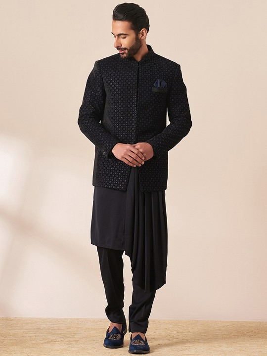 Embroidered Sequinned Indo Western Set