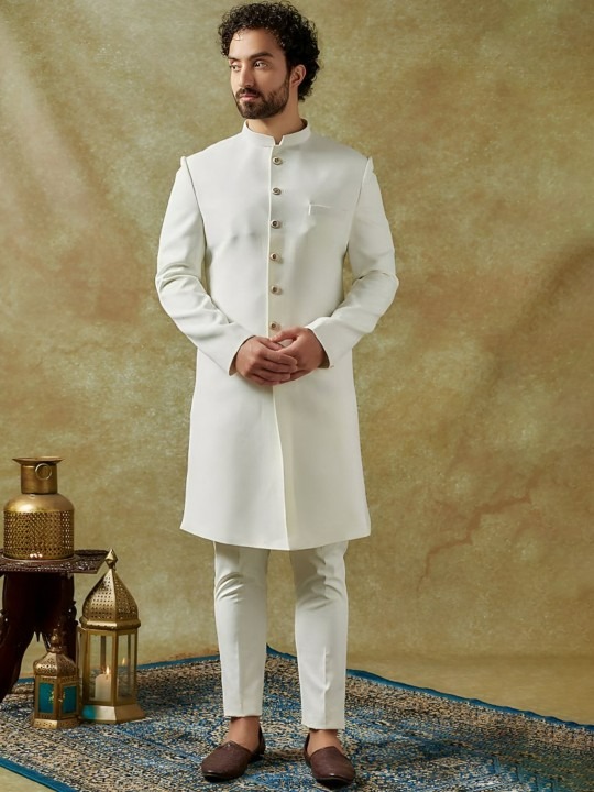 Mandarin Collar Long Sleeve Sherwani