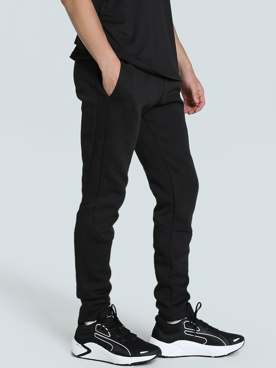 Evostripe Core Men Brand Logo Printed Pure Cotton Slim Fit Track Pants
