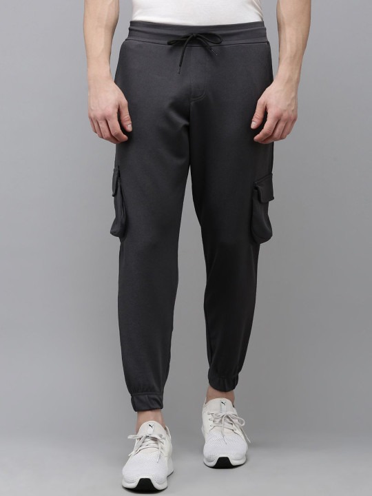 Men Regular Fit Cargo Joggers Trackpants