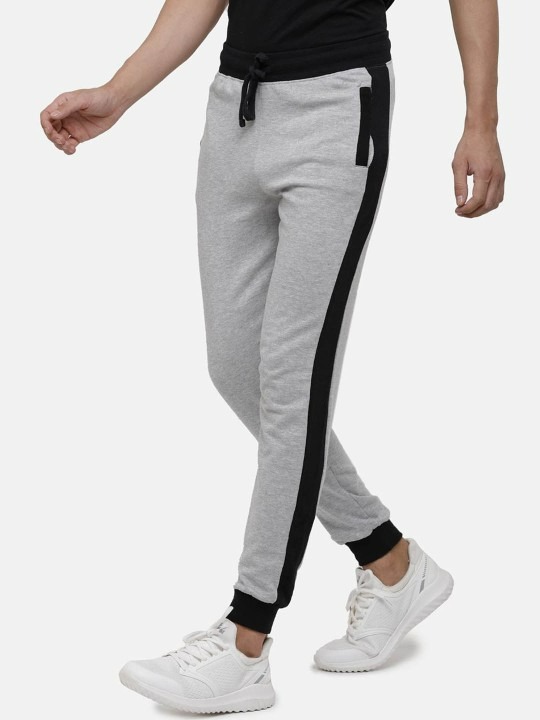 Men Slim Fit Cotton Mid Rise Joggers