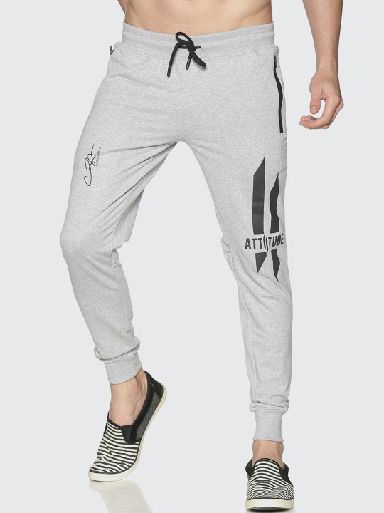Men Grey Brand Logo Slim Fit Joggers