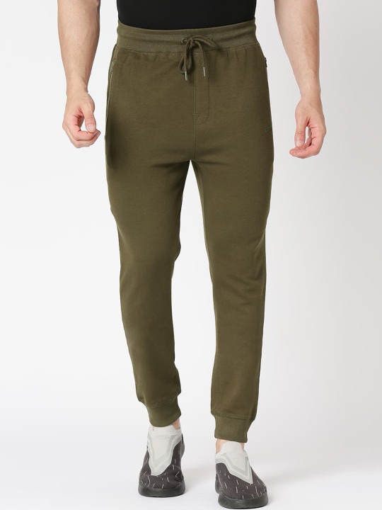 Men Mid-Rise Slim-Fit Cotton Joggers