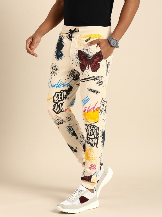 Men Graphic Printed Mid Rise Joggers