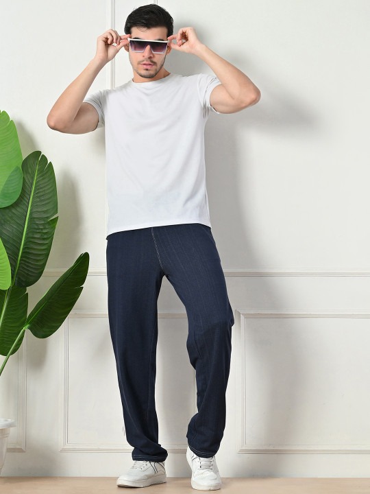 Men Cotton Relaxed-Fit Track Pants