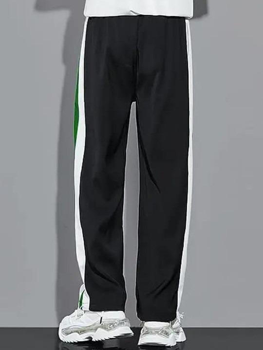 Men Pure Cotton Straight-Fit Track Pants