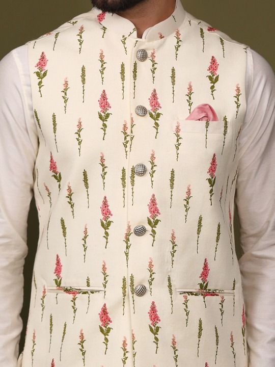 Men Printed Nehru Jacket