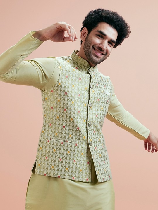 Woven Design Nehru Jacket