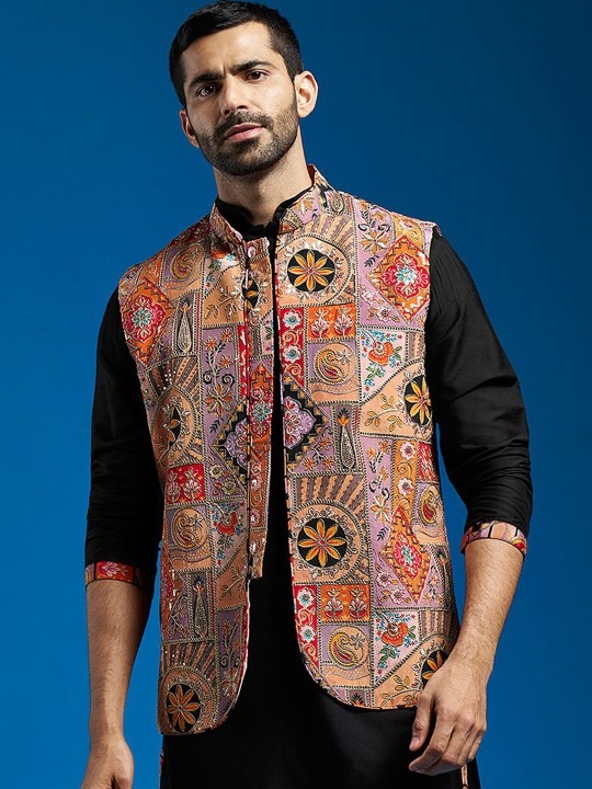 Men Embroidered Nehru Jacket