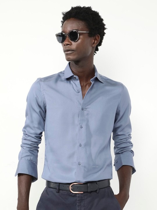 Men Memo Ls Regular Fit Opaque Formal Shirt
