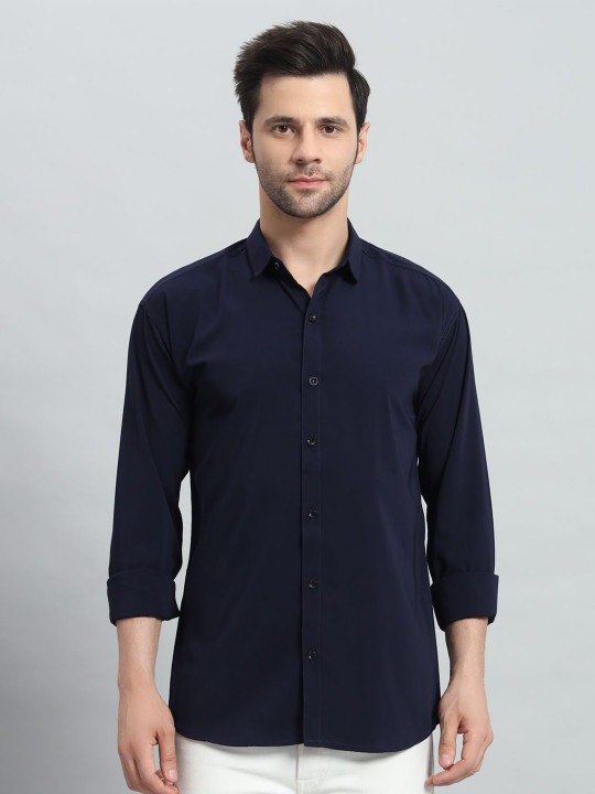 Spread Collar Classic Slim Fit Formal Cotton Shirt