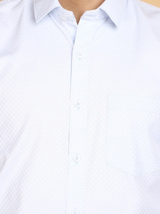 Self Design Cotton Formal Shirt