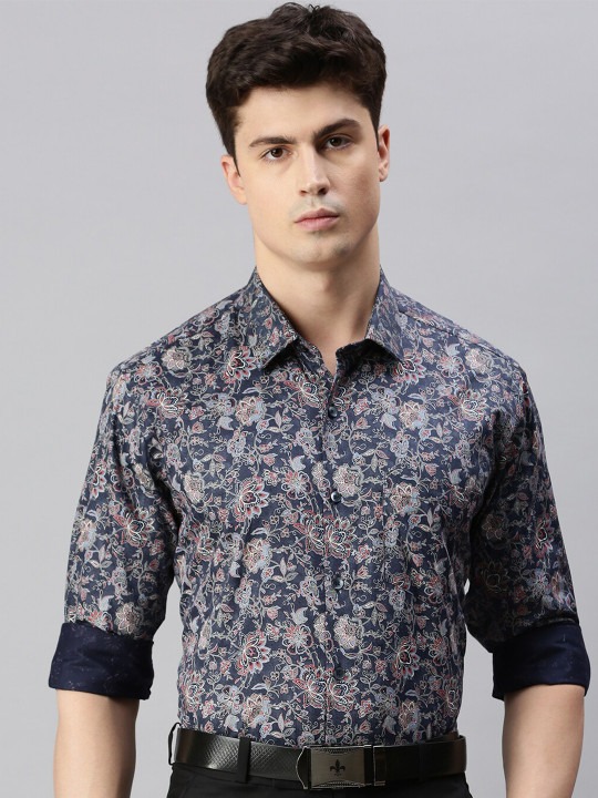 Floral Printed Cotton Formal Shirt