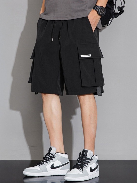 Men Mid-Rise Knee Length Cargo Shorts