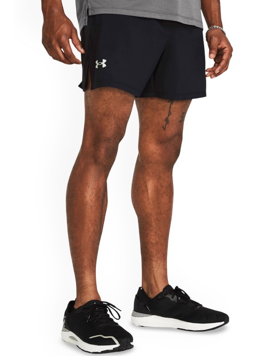 UA Launch Men Brand Logo Printed Slim Fit Shorts