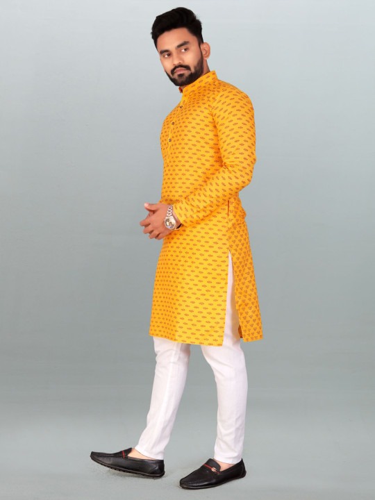 Men Ethnic Motifs Printed Cotton Kurta