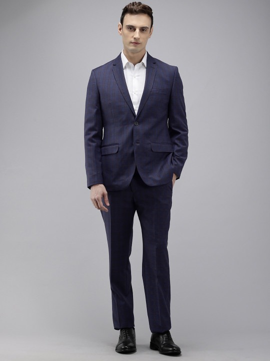Checked Single Breasted 2 Piece Formal Suits