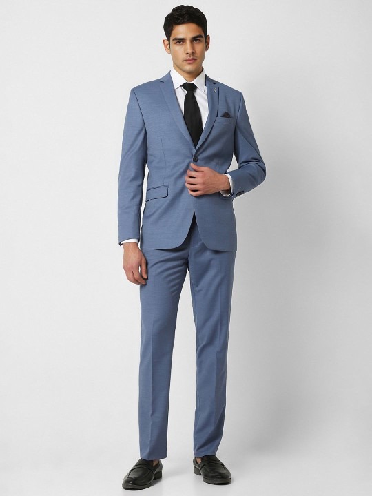 Men Slim-Fit Single-Breasted Blazer and Trousers Suits