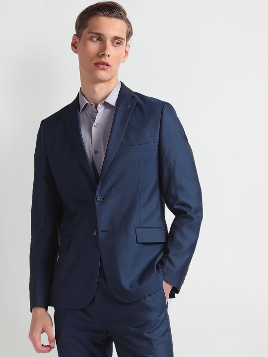 Single-Breasted Blazer & Trouser Dobby Two Piece Formal Suit