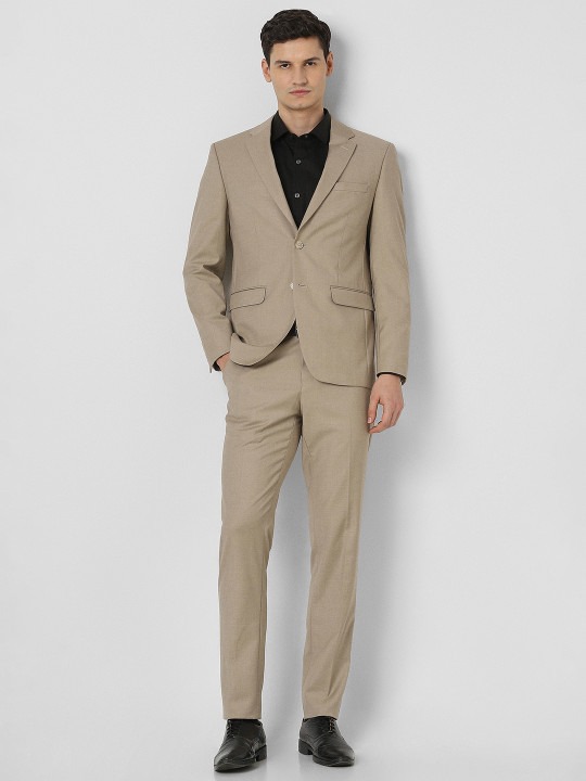 Peter England Self Design Slim-Fit Two-Piece Suit