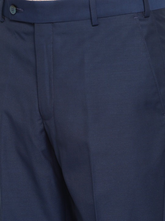 Men Navy Single-Breasted Slim Fit Party Suit