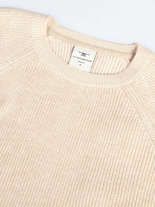 Ribbed Acrylic Pullover Sweater