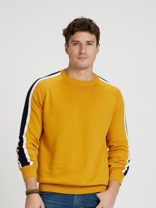 Men Colourblocked Pullover