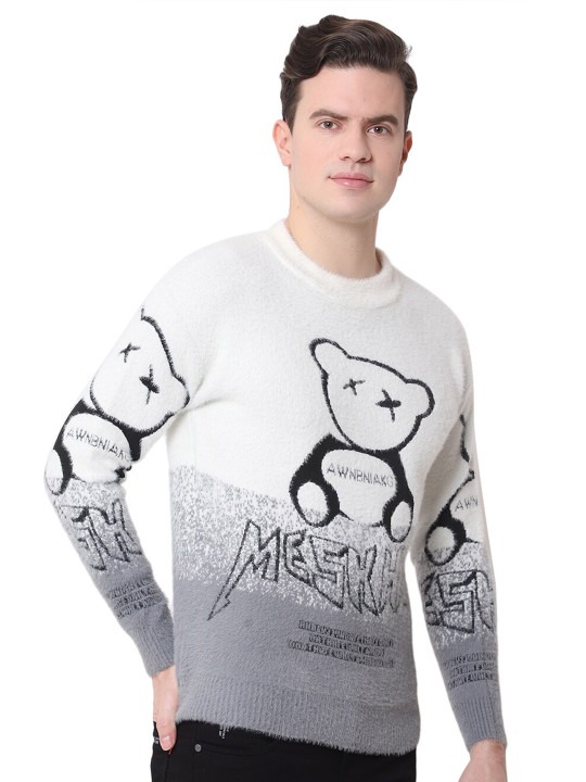 Graphic Printed Woollen Pullover