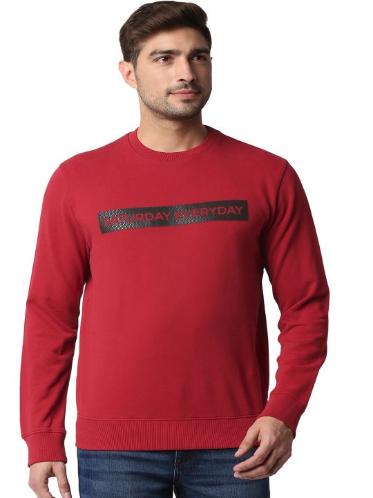 Men Typography Printed Pullover