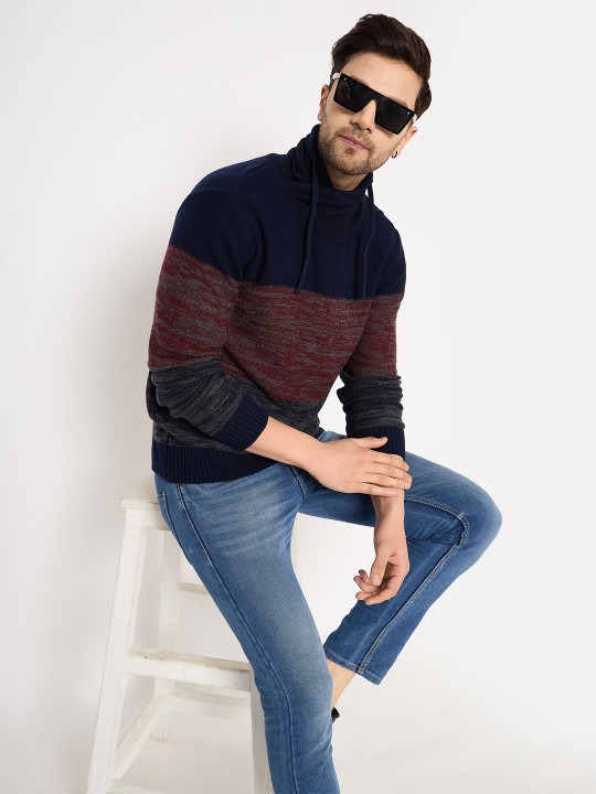 Men Colourblocked Pullover