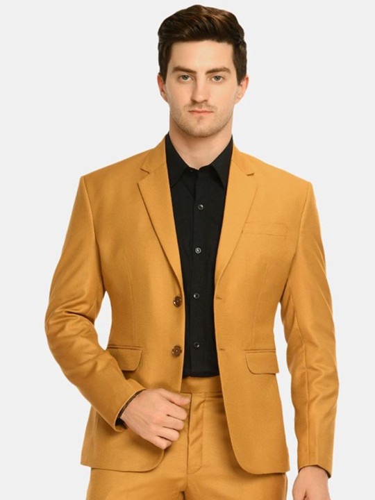 Single-Breasted Slim-Fit Formal Blazer
