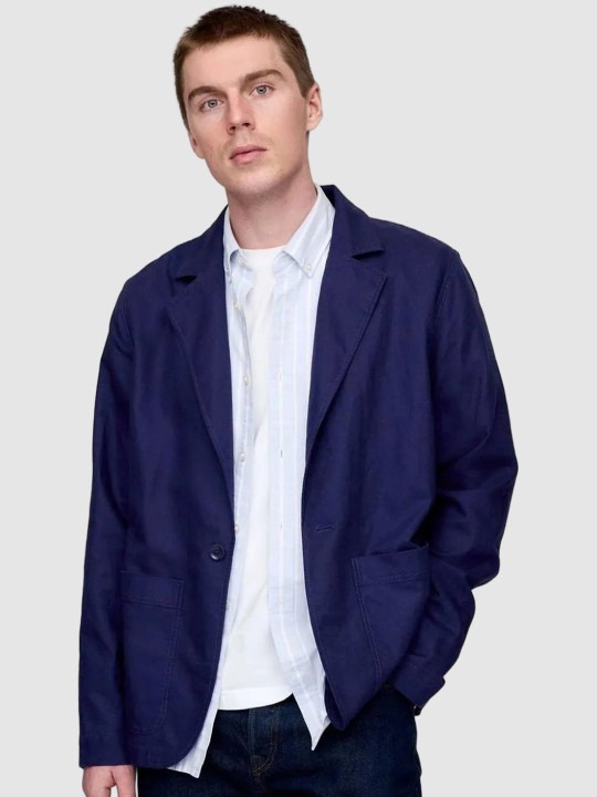 Notch Lapel Single-Breasted Blazer