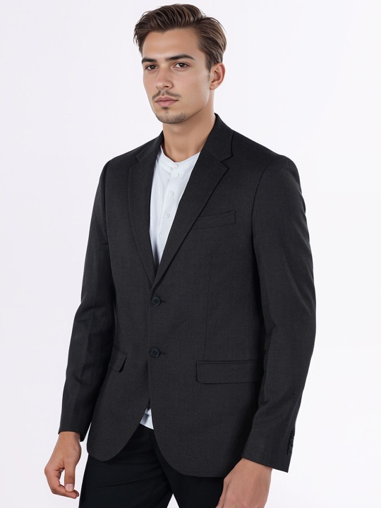 Men Single Breasted Slim Fit Blazer