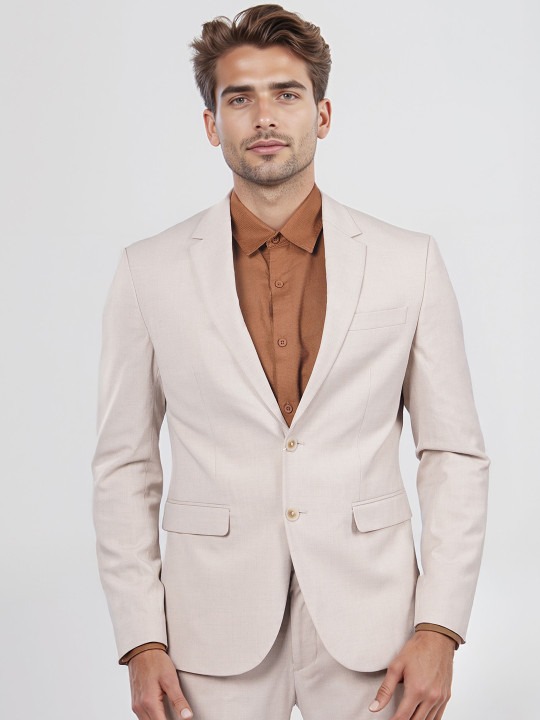 Men Solid Slim Fit Blazers