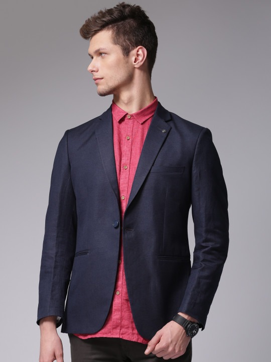 Navy Single Breasted Blazer