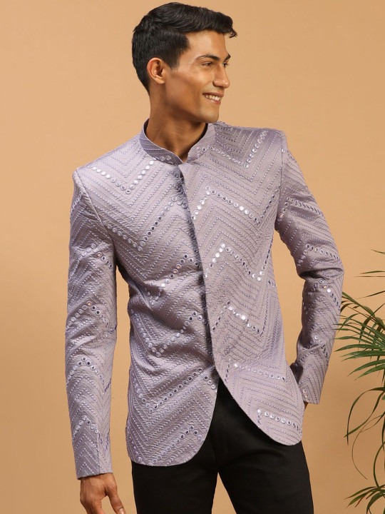 Embellished Single-Breasted Bandhgala