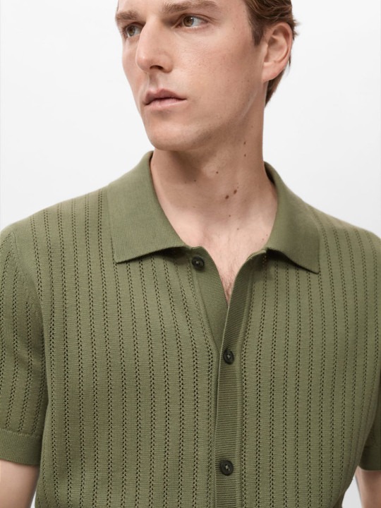 Self-Striped Ribbed Shirt