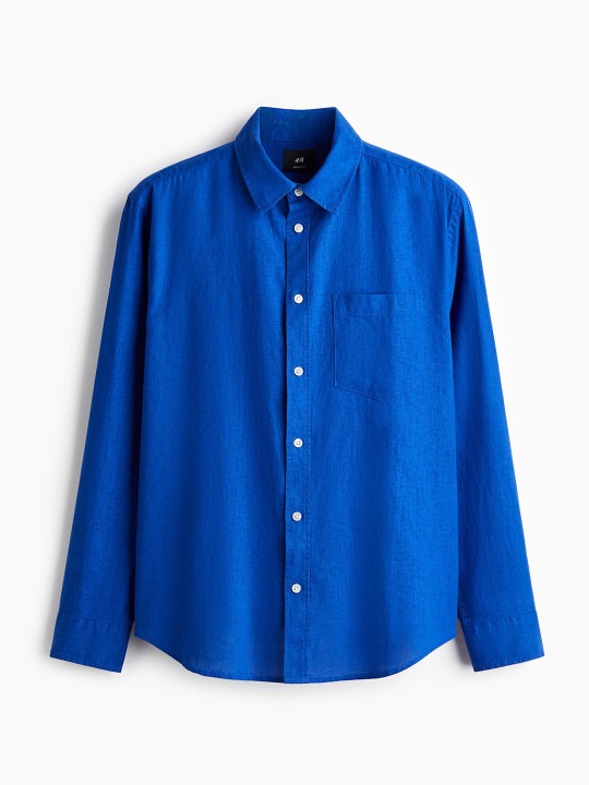 Linen-Blend Shirt