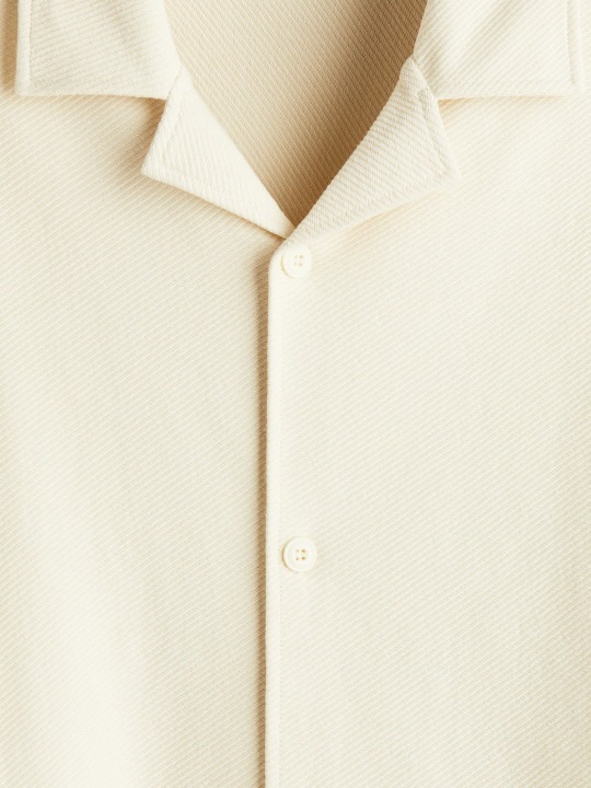 Loose Fit Pure Cotton Brushed Resort Shirt