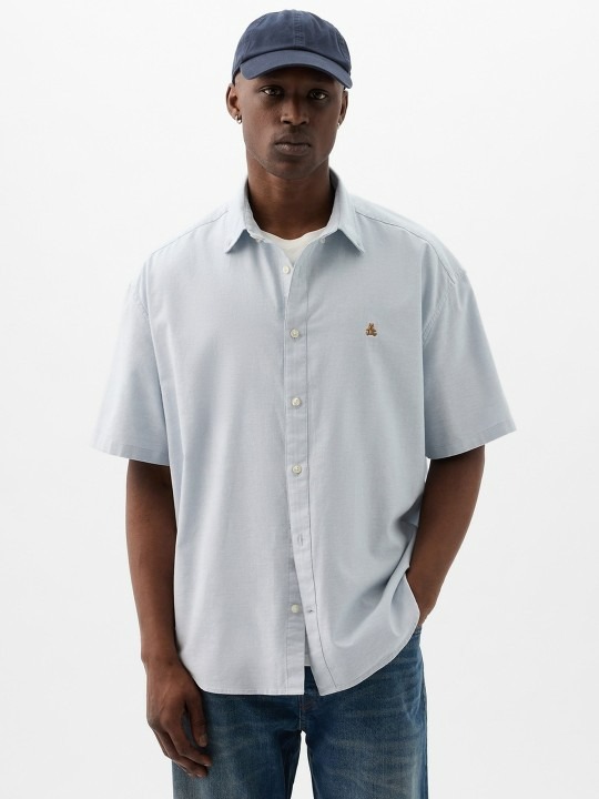 Spread Collar Casual Shirt