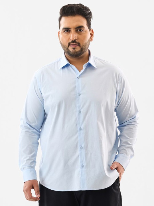 Plus Size Long Sleeves Cotton Shirt