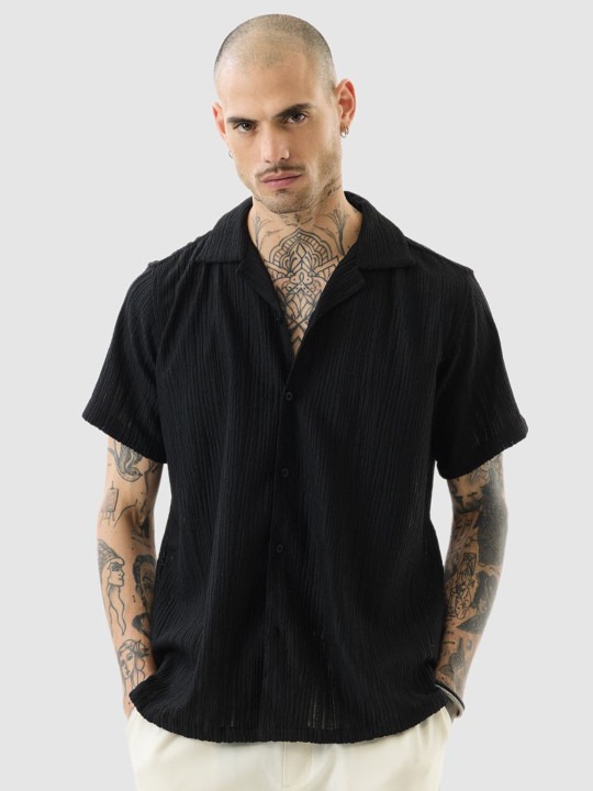 Men Relaxed Boxy Casual Shirt