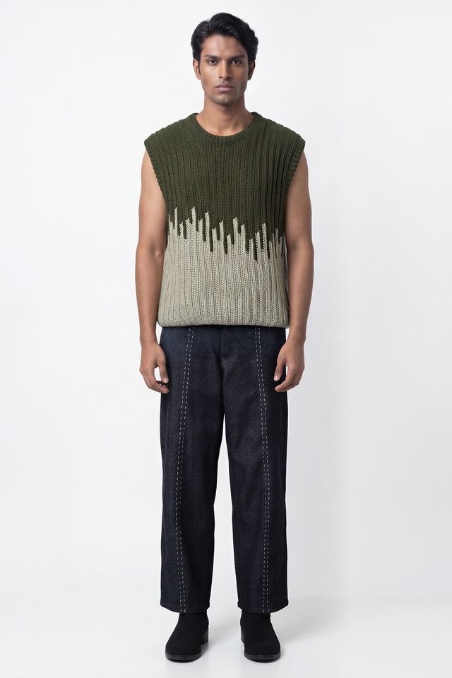 DRIP HAND CROCHETED SWEATER VEST