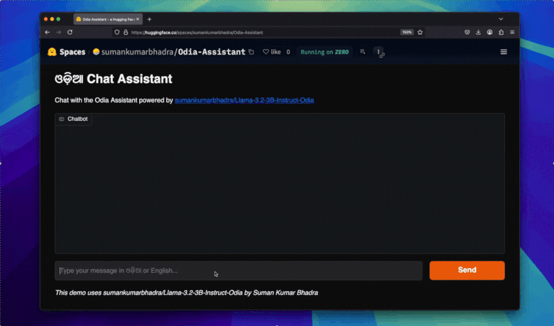 Llama 3.2 Odia Language Model Demo