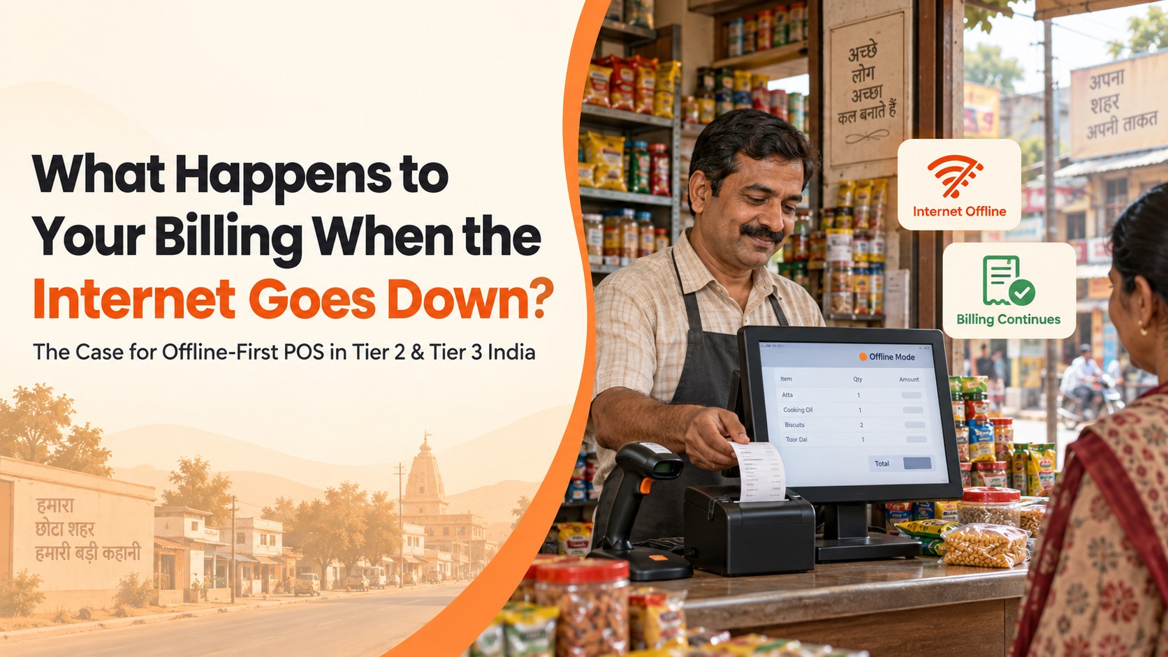 What Happens to Your Billing When the Internet Goes Down? The Case for Offline-First POS in Tier 2 & Tier 3 India