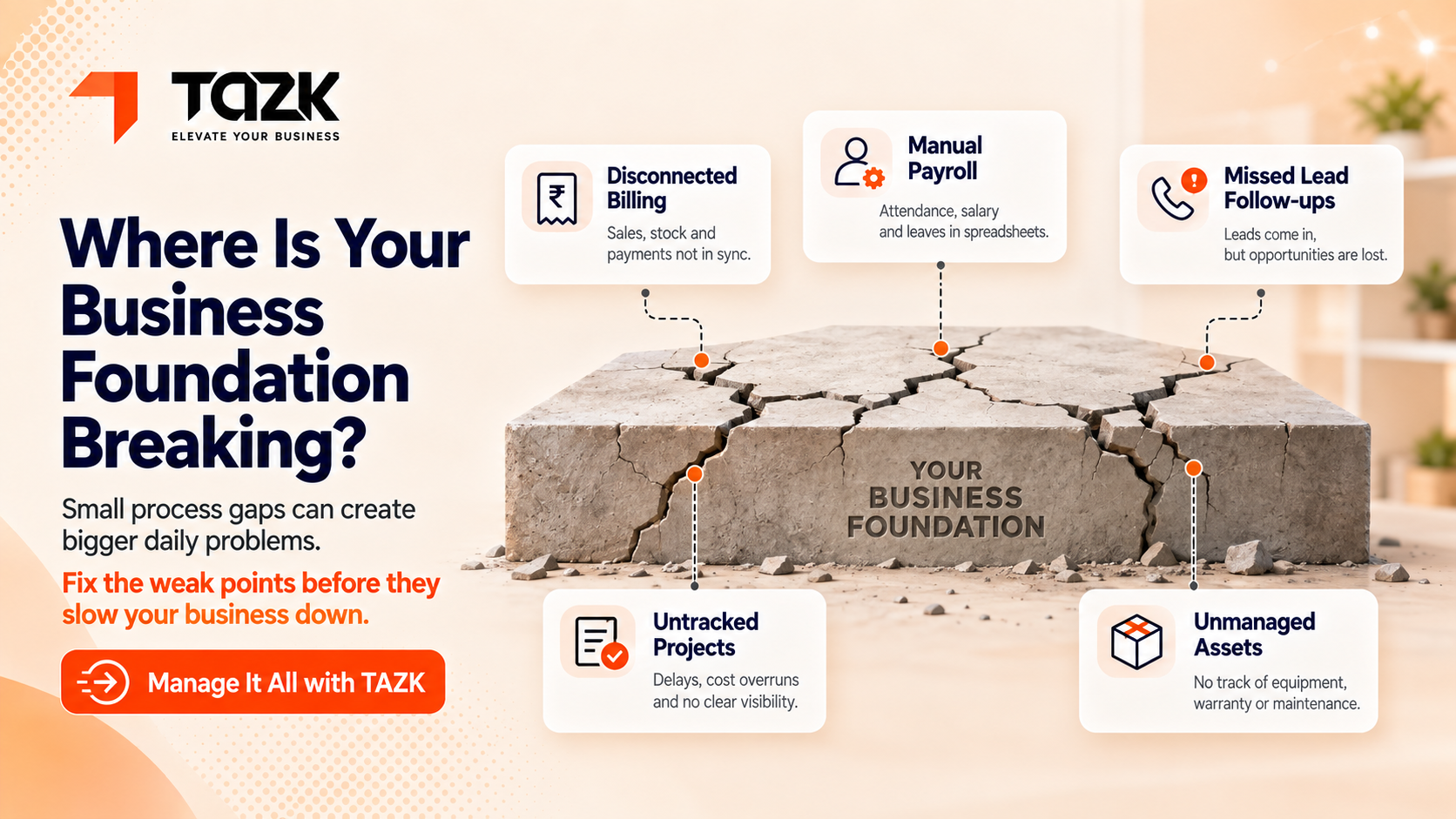 "Five cracks representing common multi-location payroll failures"
